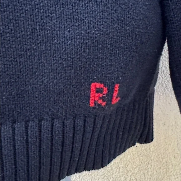 Polo Ralph Lauren black teddy bear crewneck sweater